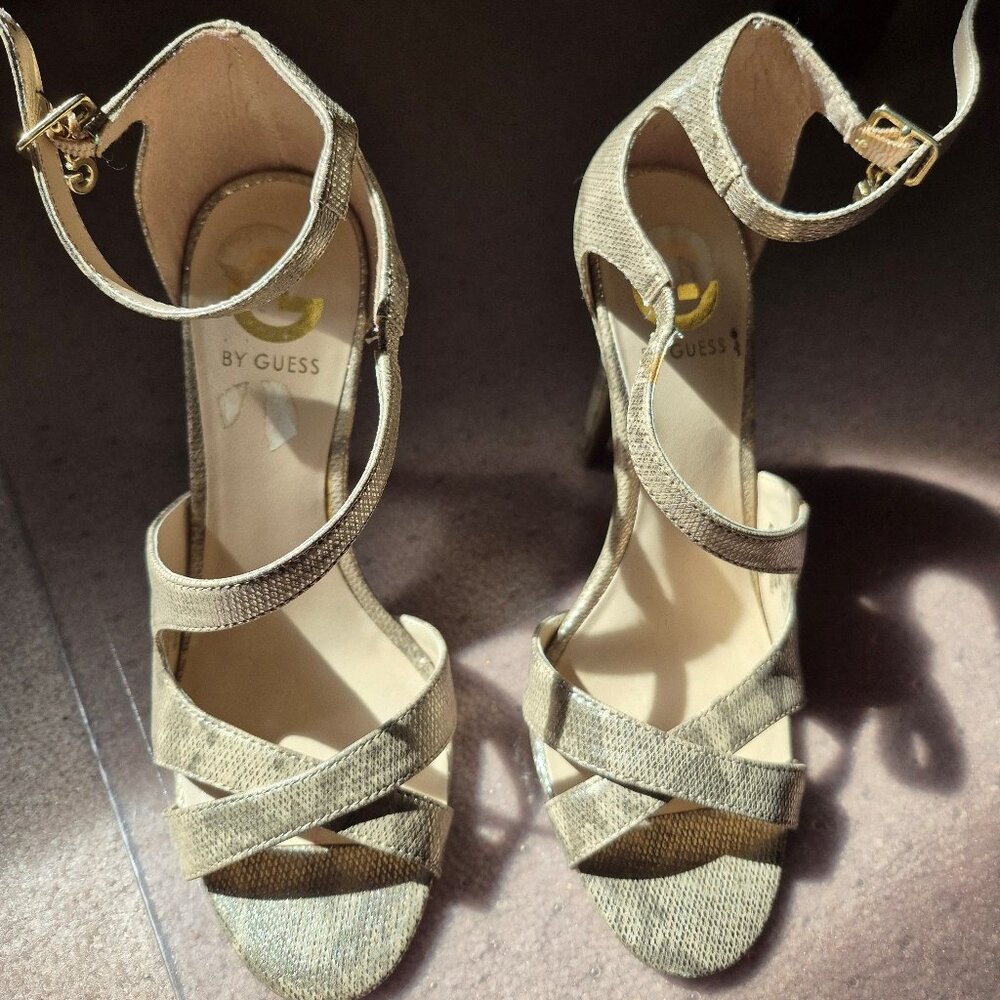 Gorgeous Guess Gold Heels